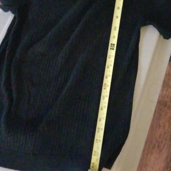 Lauren Ralph Lauren black  ribbed‎ tee M - Picture 6 of 7